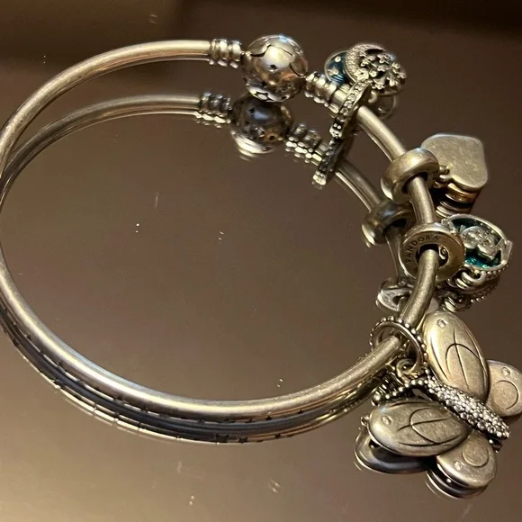 Authentic PANDORA Celestial
Limited Edition 925 Bangle with 4 charms for mom - Picture 3 of 16